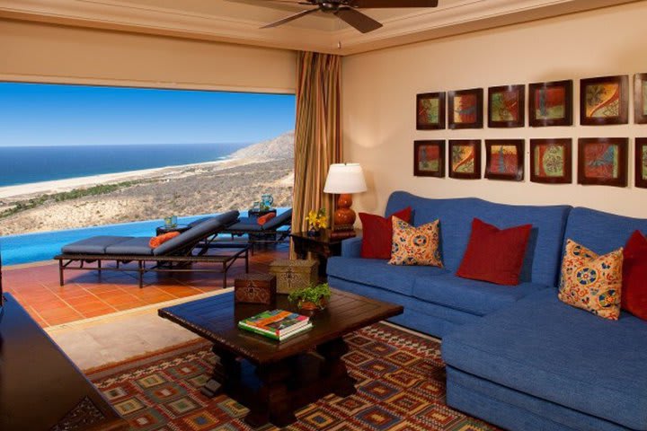 Sitting area of a villa