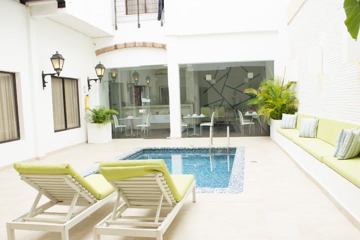 Pool and sitting area