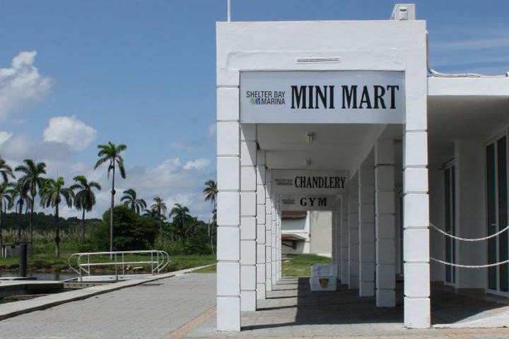 There is a convenience store in Shelter Bay, hotel in a marina in Colon