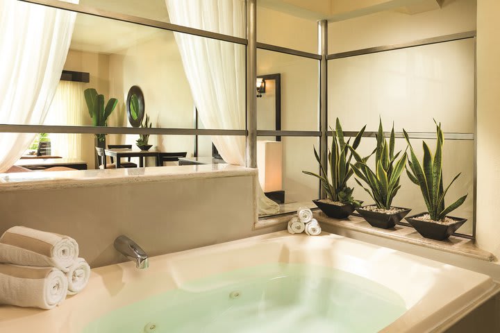 Jacuzzi in a honeymoon suite