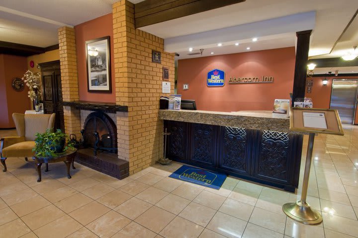 The front desk of the Best Western Plus Abercorn Inn is available 24 hours