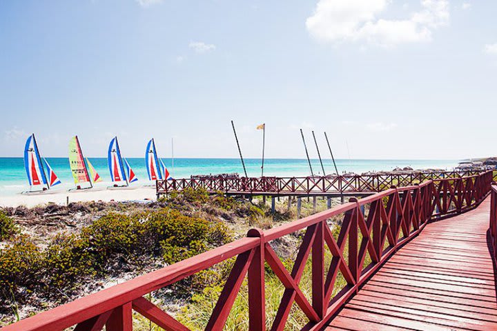 You can practice water sports at the beach