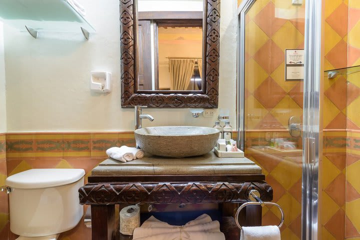 Guest rooms offer a private bathroom