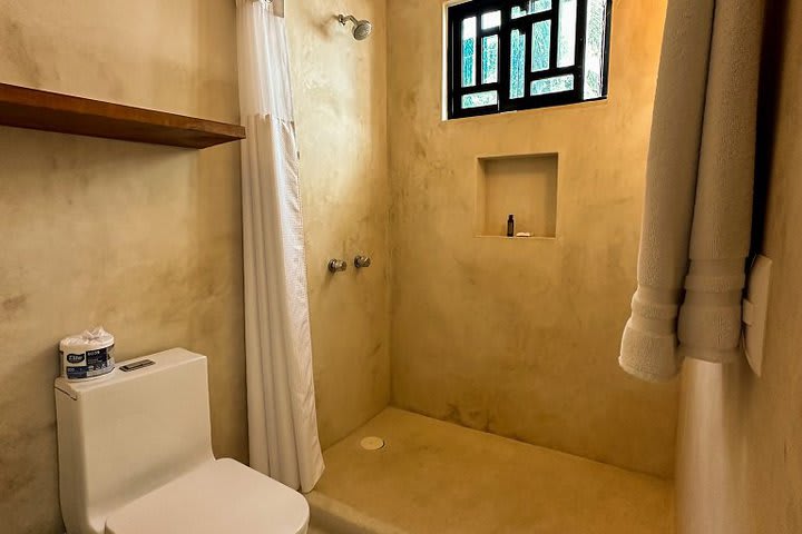 Private bathroom in a comfort queen guest room