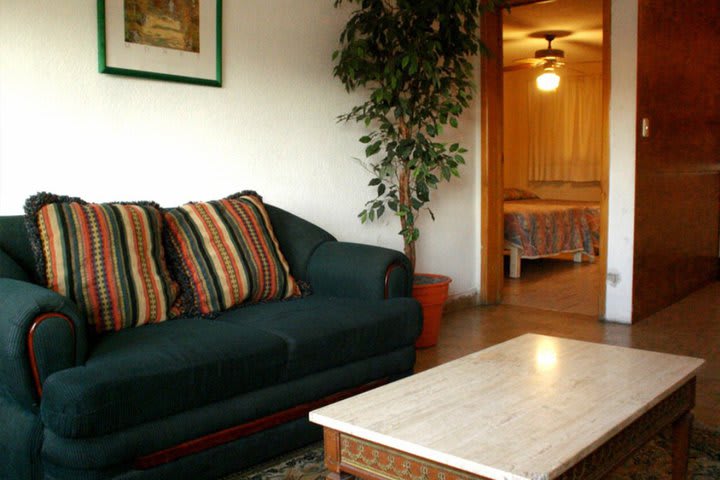 One of the suites at Hotel San Luis near the historic center of San Luis Potosi