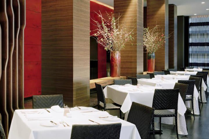 Enjoy your meals with a bottle of wine in the Ame restaurant at The St Regis San Francisco