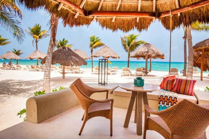 Terrace in an oceanfront room