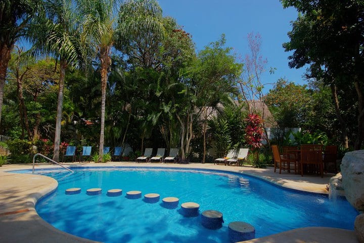 Sitting area by the pool