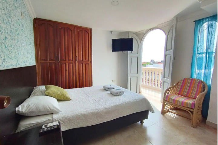 Una de las habitaciones del hotel