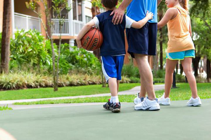 Cancha de basquetbol en el Hilton Grand Vacations Suites at SeaWorld