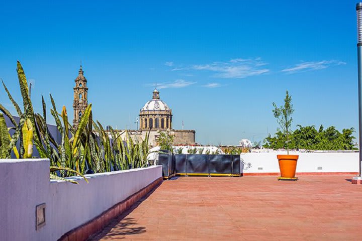 Terrace overlooking the city