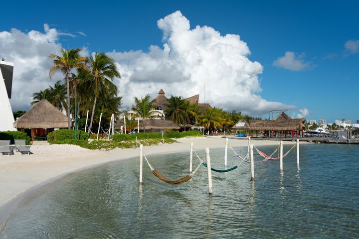 Hammocks over the water