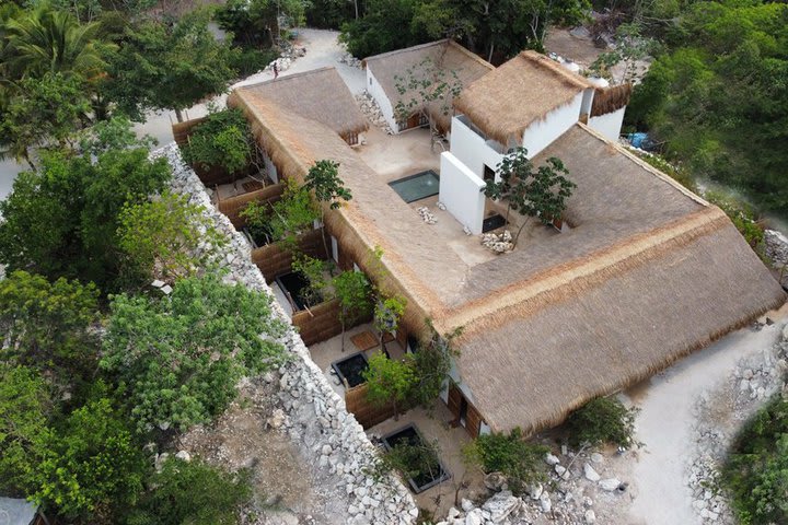 Aerial view of the hotel