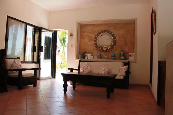 Lobby del hotel Villa Kiin en Isla Mujeres