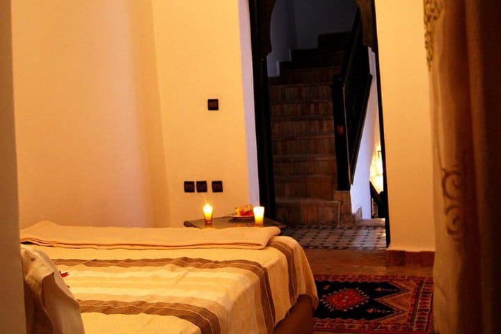 Entrance of a guest room at the Riad Hannah hotel near Palace of Congress