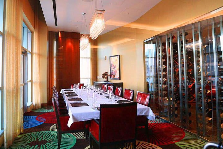 The hotel offers private dinners