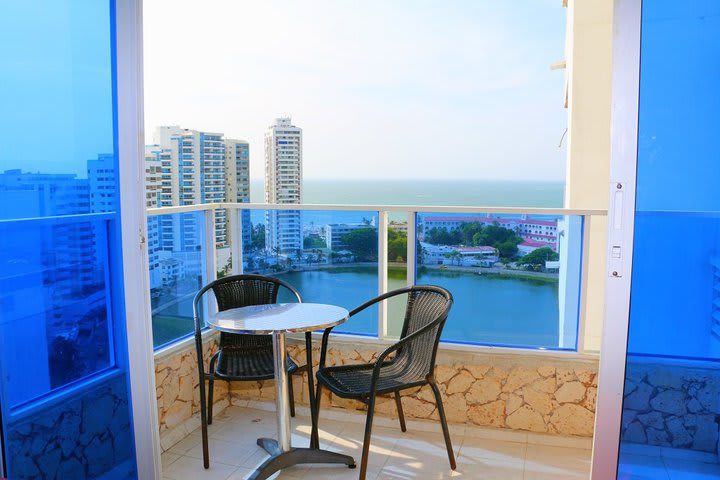 Balcony overlooking the city