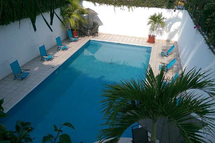 Aerial view of the pool