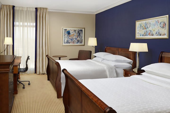 Family guest room at the Sheraton Skyline London business hotel near Heathrow Airport