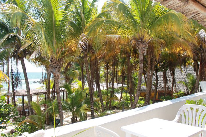 Ocean view from the balconys of the hotel Villa Kiin in Isla Mujeres