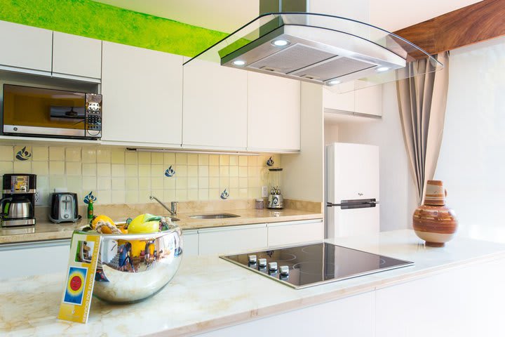 Equipped kitchen in a master suite