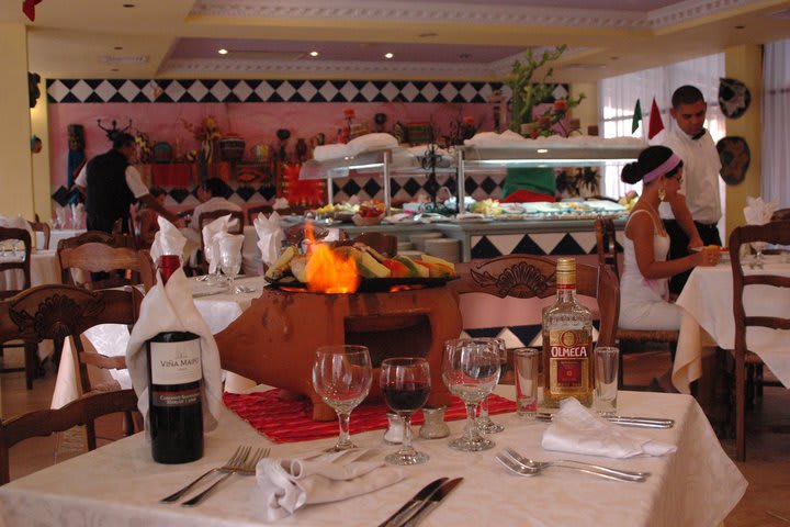 The hotel has buffet-style and specialty restaurants