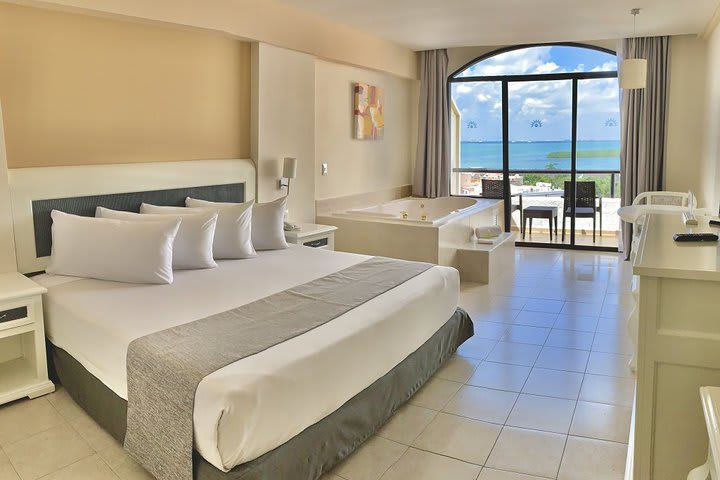 Club room with lagoon view