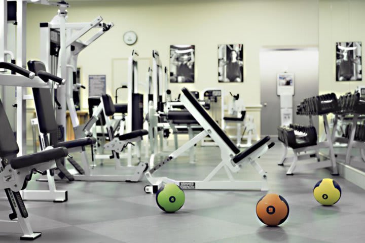 Fitness center with cardiovascular equipment