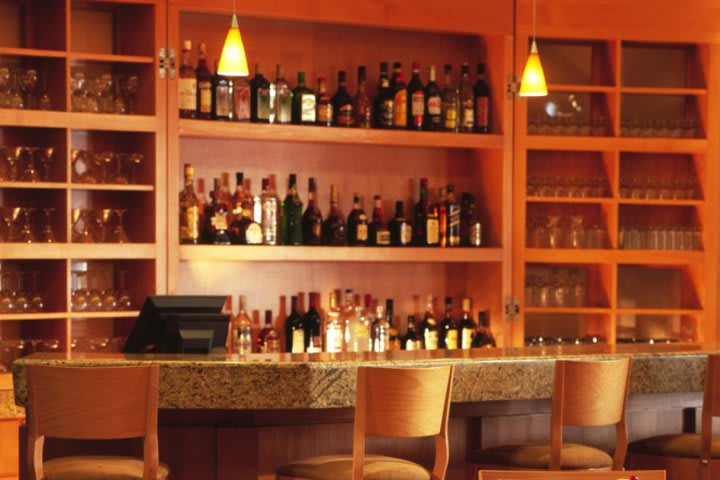 The bar serves a wide selection of beverages