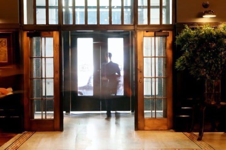 Main entrance to the Ace hotel in New York