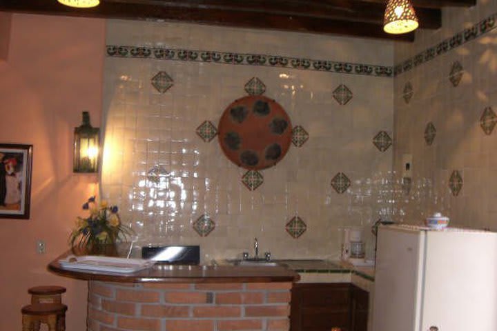 Suite's kitchen at Suites La Hacienda in Puerto Escondido