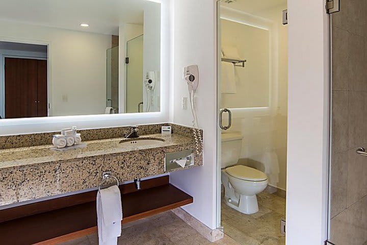 Interior of a private guest bathroom