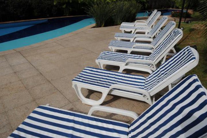 Sun terrace at the InterCity Premium Ibirapuera hotel in Sao Paulo