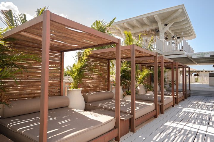 Sitting area by the pool