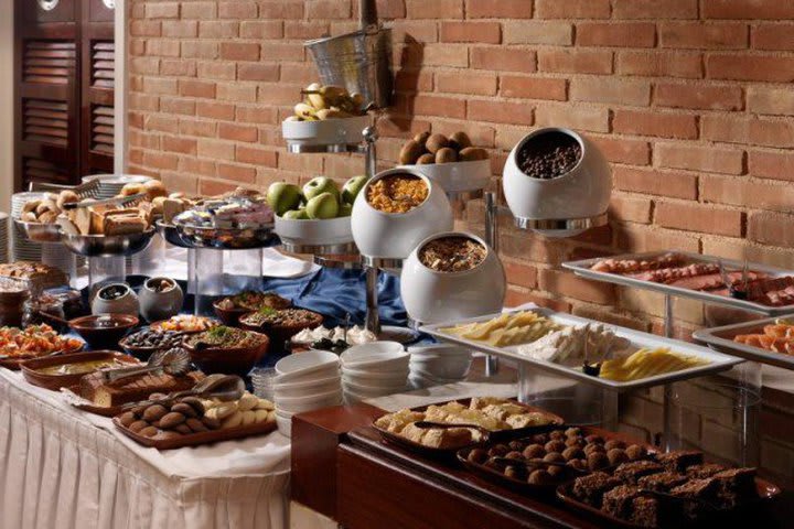 Breakfast in the restaurant at the Alexandros Hotel