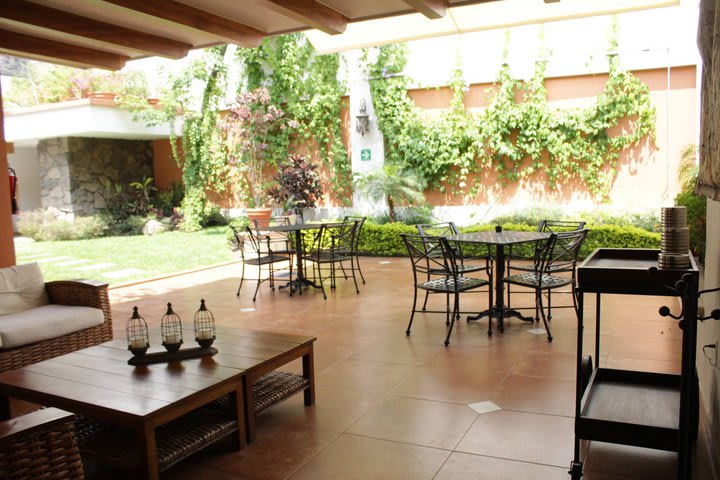 Terraza y jardines