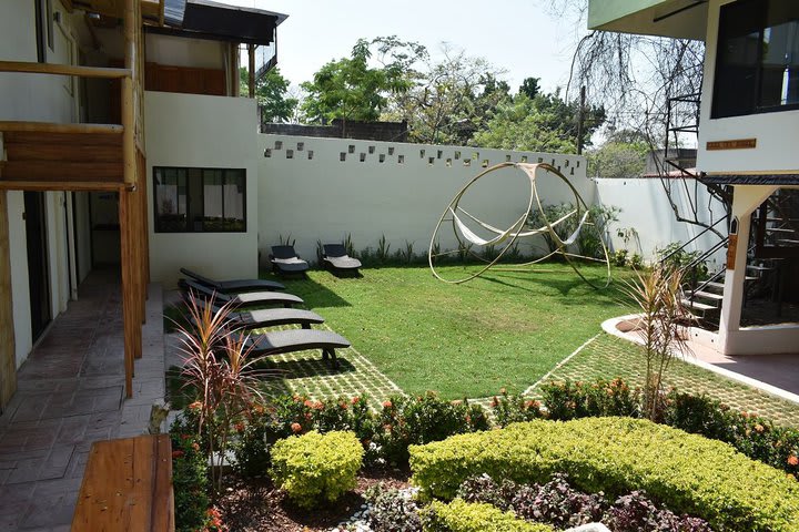 Garden with hammocks