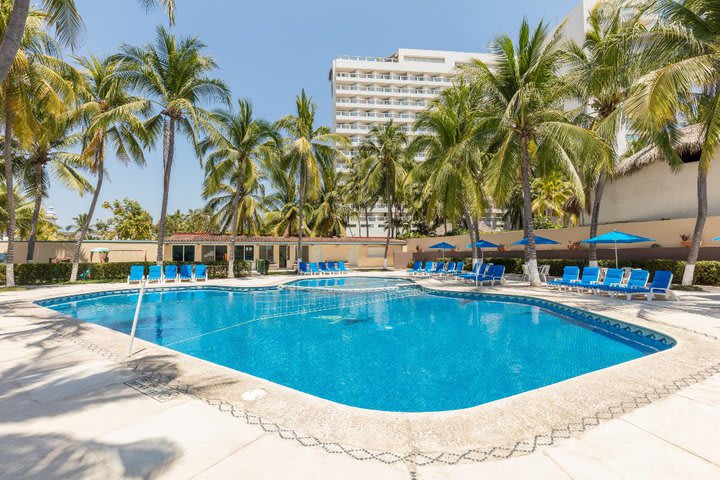 Poolside sitting area