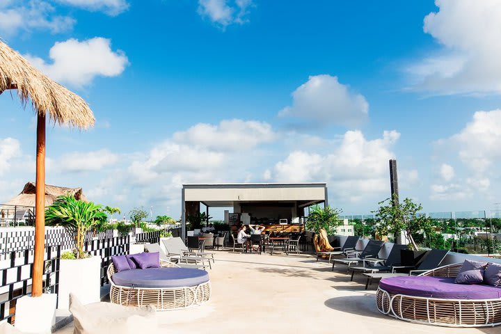 Terraza con restaurante