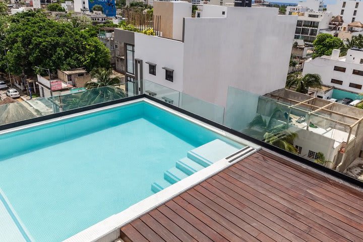 The pool on the rooftop