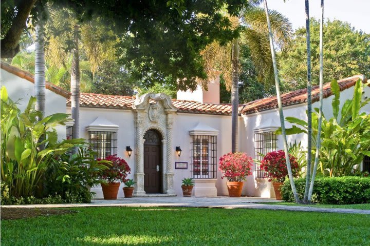 Entrance to a cottage at the Fisher Island Club hotel