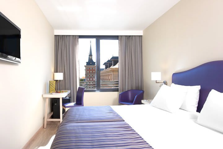 Habitación con vista a la ciudad de Madrid del Hotel Exe Moncloa