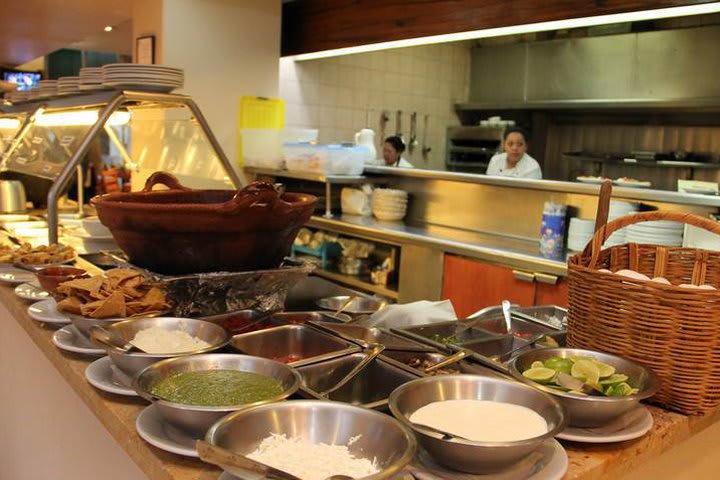 Barra de alimentos del restaurante