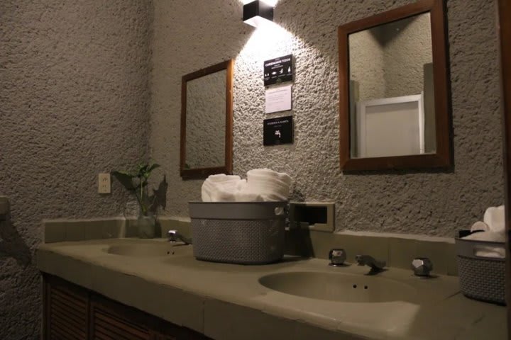 Interior of a private guest bathroom