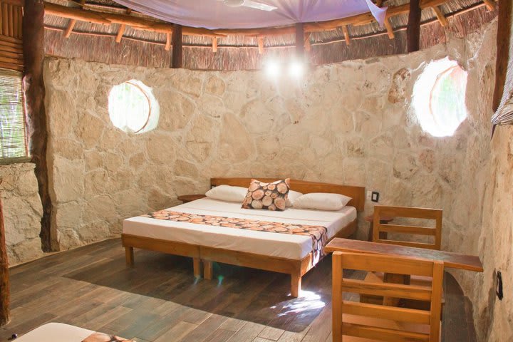 Interior de una cabaña