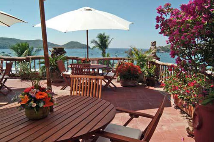 Terraza en el Hotel Aura del Mar