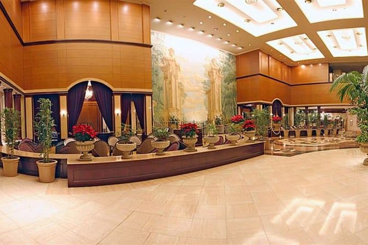 Lobby of the Dai-ichi hotel in downtown Tokyo