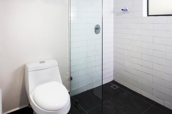 Private guest bathroom with shower