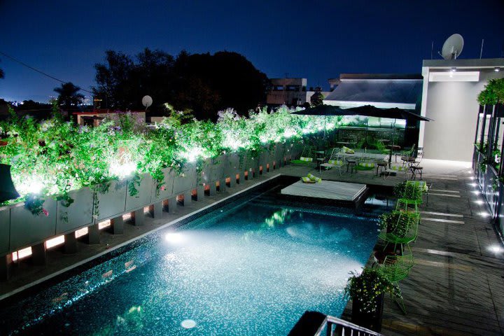 La piscina de la terraza está climatizada