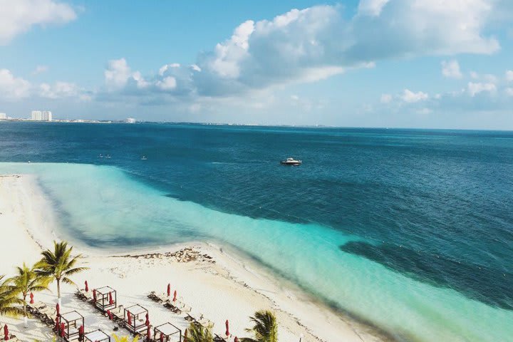 Aerial view of the beach